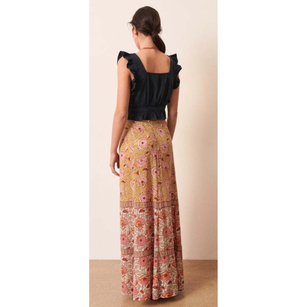 Ba&sh Vanessa Skirt Ocre Size 8 Boho Western Hippie Romance ($285) - Picture 3 of 10